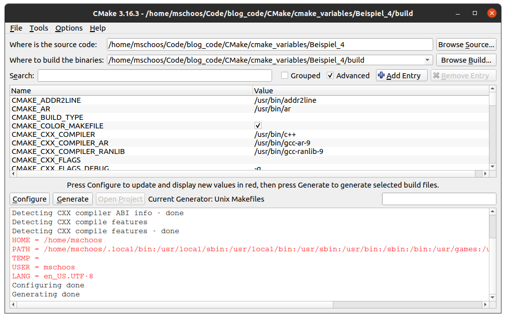 cmake variable assignment